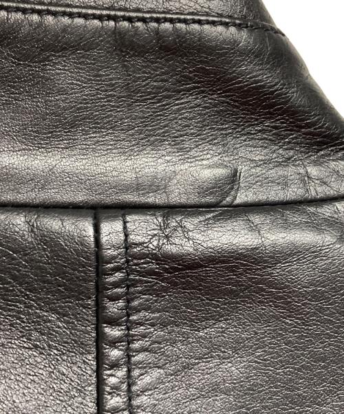 Maison Margiela（メゾンマルジェラ）Maison Margiela (メゾンマルジェラ) 2WAYレザーライダースジャケット/2-way leather rider's jacket ブラック サイズ:40の古着・服飾アイテム
