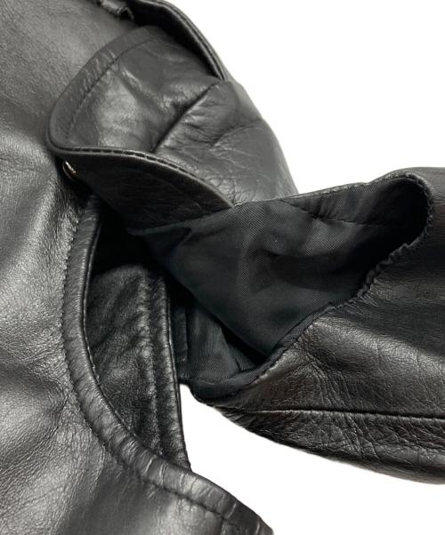 Maison Margiela（メゾンマルジェラ）Maison Margiela (メゾンマルジェラ) 2WAYレザーライダースジャケット/2-way leather rider's jacket ブラック サイズ:40の古着・服飾アイテム