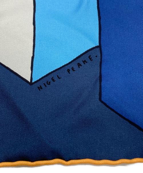 HERMES（エルメス）HERMES (エルメス) カレ70/THE NATURE OF MEN/シルクスカーフ ネイビーの古着・服飾アイテム