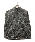 A BATHING APEア ベイシング エイプ）の古着「ロゴカモフラシャツ」｜ブラック