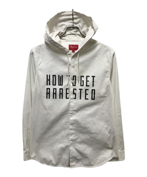 SUPREME（シュプリーム）SUPREME (シュプリーム) Arrested Hooded Shirt ホワイト サイズ:Ｓの古着・服飾アイテム