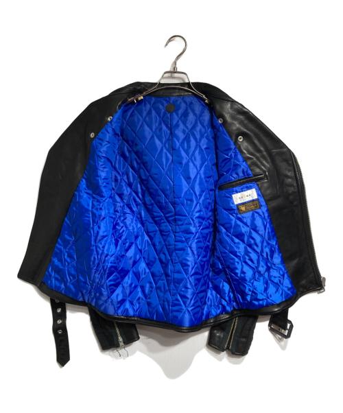 KROWN（クラウン）KROWN (クラウン) レザーダブルライダースジャケット ブラック サイズ:ーの古着・服飾アイテム