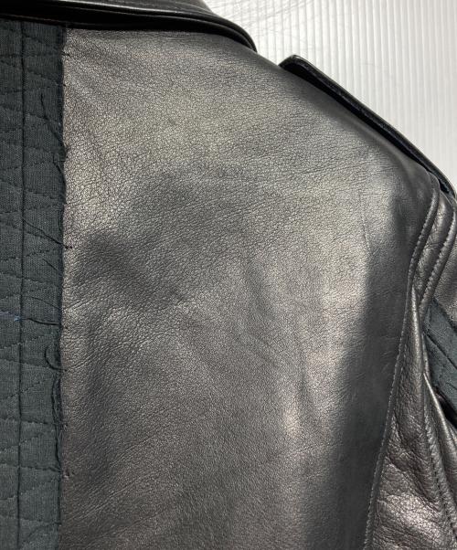 KROWN（クラウン）KROWN (クラウン) レザーダブルライダースジャケット ブラック サイズ:ーの古着・服飾アイテム