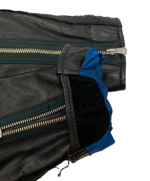 KROWN（クラウン）KROWN (クラウン) レザーダブルライダースジャケット ブラック サイズ:ーの古着・服飾アイテム