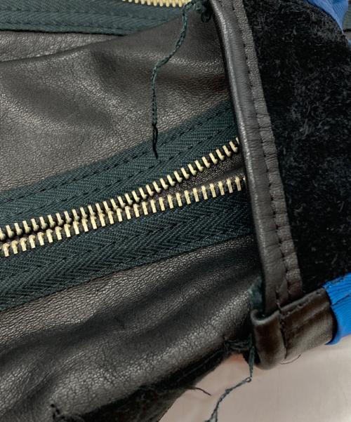 KROWN（クラウン）KROWN (クラウン) レザーダブルライダースジャケット ブラック サイズ:ーの古着・服飾アイテム