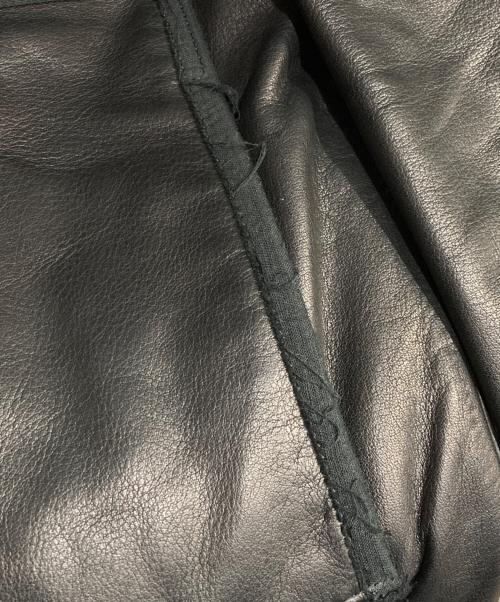 KROWN（クラウン）KROWN (クラウン) レザーダブルライダースジャケット ブラック サイズ:ーの古着・服飾アイテム