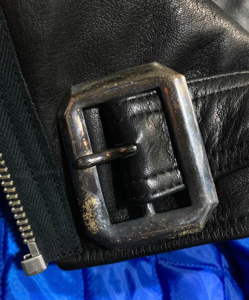 KROWN（クラウン）KROWN (クラウン) レザーダブルライダースジャケット ブラック サイズ:ーの古着・服飾アイテム