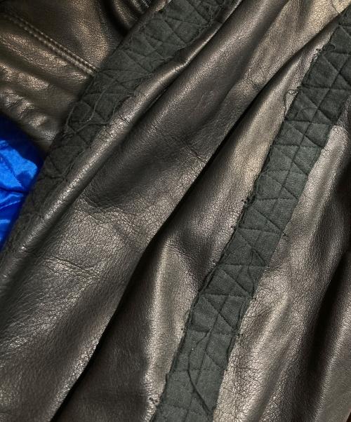 KROWN（クラウン）KROWN (クラウン) レザーダブルライダースジャケット ブラック サイズ:ーの古着・服飾アイテム