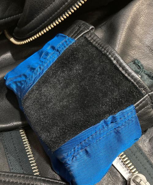 KROWN（クラウン）KROWN (クラウン) レザーダブルライダースジャケット ブラック サイズ:ーの古着・服飾アイテム