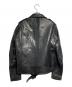 KROWN (クラウン) レザーダブルライダースジャケット ブラック サイズ:ー：18000円
