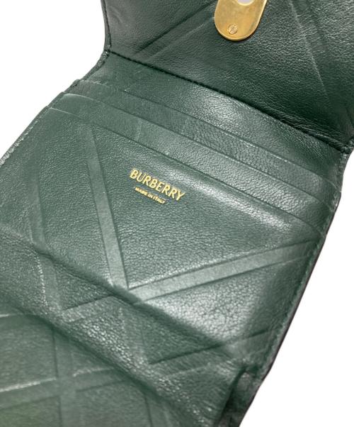 BURBERRY（バーバリー）BURBERRY (バーバリー) ロッキングホースコンパクトウォレット/Rocking Horse Compact Wallet ブラック×グリーンの古着・服飾アイテム