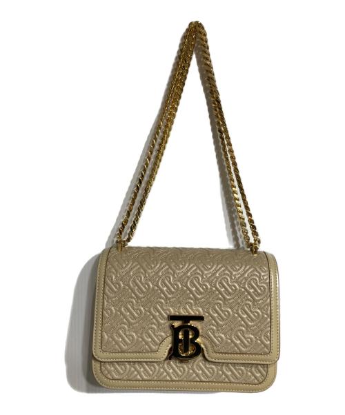 BURBERRY（バーバリー）BURBERRY (バーバリー) TBモノグラムキルティングチェーンバッグ ベージュの古着・服飾アイテム