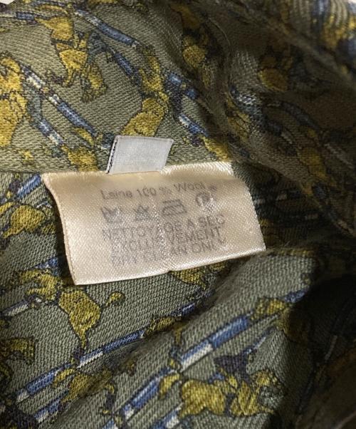 HERMES（エルメス）HERMES (エルメス) セリエボタン総柄ウールシャツ/長袖シャツ グリーン サイズ:42の古着・服飾アイテム