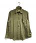 HERMES（エルメス）の古着「セリエボタン総柄ウールシャツ/長袖シャツ」｜グリーン