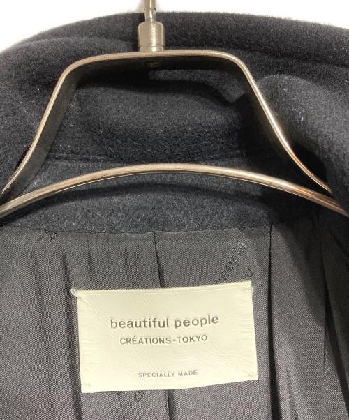 beautiful people（ビューティフルピープル）beautiful people (ビューティフルピープル) ウールメルトンチェスターコート ブラック サイズ:34の古着・服飾アイテム