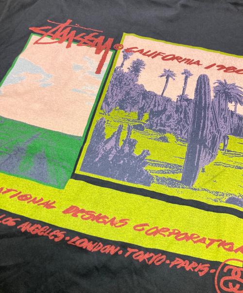 stussy（ステューシー）stussy (ステューシー) プリントTシャツ ブラック サイズ:Mの古着・服飾アイテム