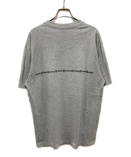 stussy（ステューシー）stussy (ステューシー) 90sラバーロゴTシャツ グレー サイズ:Lの古着・服飾アイテム