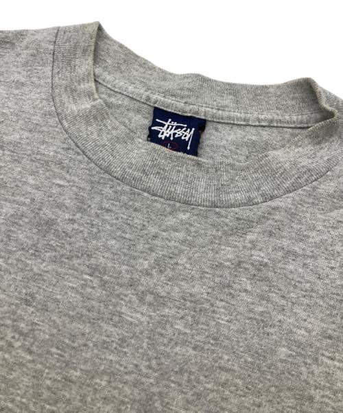 stussy（ステューシー）stussy (ステューシー) 90sラバーロゴTシャツ グレー サイズ:Lの古着・服飾アイテム