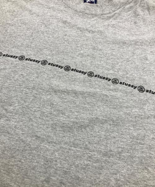 stussy（ステューシー）stussy (ステューシー) 90sラバーロゴTシャツ グレー サイズ:Lの古着・服飾アイテム