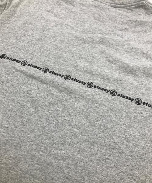 stussy（ステューシー）stussy (ステューシー) 90sラバーロゴTシャツ グレー サイズ:Lの古着・服飾アイテム