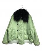 MM6 Maison Margielaエムエムシックスメゾンマルジェラ）の古着「キルティングボンバージャケット/Quilted bomber jacket」｜グリーン