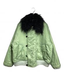 MM6 Maison Margiela（エムエムシックスメゾンマルジェラ）の古着「キルティングボンバージャケット/Quilted bomber jacket」｜グリーン