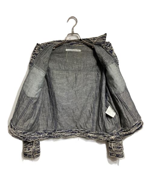 JOHN LAWRENCE SULLIVAN（ジョン ローレンス サリバン）JOHN LAWRENCE SULLIVAN (ジョン ローレンス サリバン) フリンジ加工デニムトラッカー インディゴ サイズ:FREEの古着・服飾アイテム