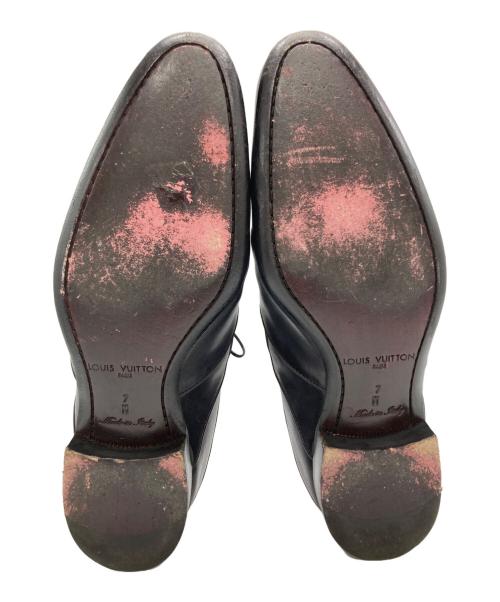 LOUIS VUITTON（ルイ ヴィトン）LOUIS VUITTON (ルイ ヴィトン) 内羽根レザーシューズ/Oxford shoes ブラック サイズ:7の古着・服飾アイテム