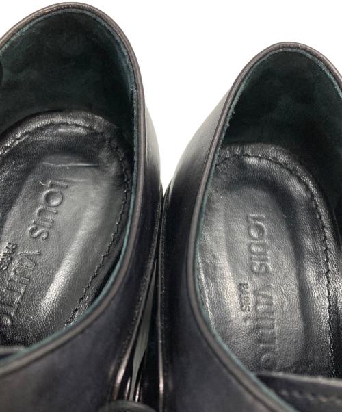 LOUIS VUITTON（ルイ ヴィトン）LOUIS VUITTON (ルイ ヴィトン) 内羽根レザーシューズ/Oxford shoes ブラック サイズ:7の古着・服飾アイテム