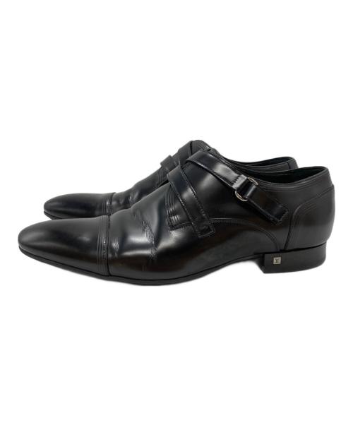 LOUIS VUITTON（ルイ ヴィトン）LOUIS VUITTON (ルイ ヴィトン) ダブルモンクストラップシューズ/Double Monk Strap Shoes ブラック サイズ:6・1/2の古着・服飾アイテム