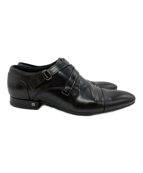 LOUIS VUITTON（ルイ ヴィトン）LOUIS VUITTON (ルイ ヴィトン) ダブルモンクストラップシューズ/Double Monk Strap Shoes ブラック サイズ:6・1/2の古着・服飾アイテム