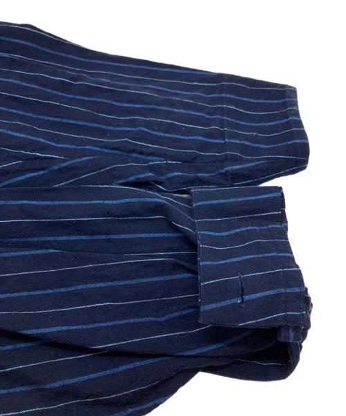 ISSEY MIYAKE MEN（イッセイミヤケメン）ISSEY MIYAKE MEN (イッセイミヤケメン) ドルマンスリーブストライプシャツ ネイビー サイズ:1の古着・服飾アイテム