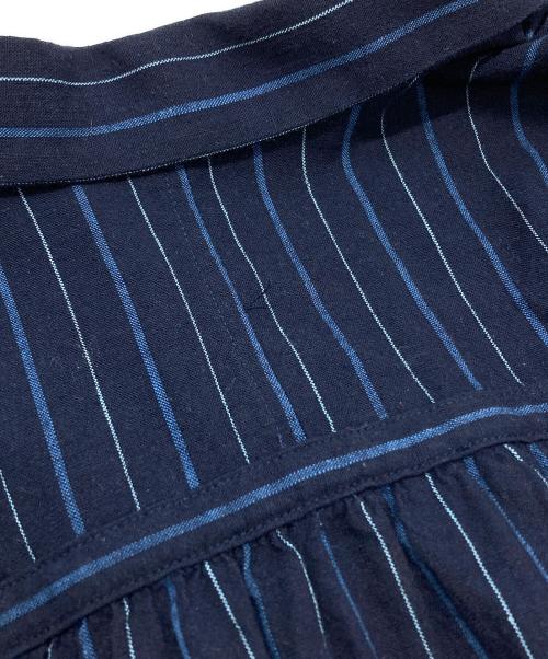 ISSEY MIYAKE MEN（イッセイミヤケメン）ISSEY MIYAKE MEN (イッセイミヤケメン) ドルマンスリーブストライプシャツ ネイビー サイズ:1の古着・服飾アイテム