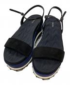 MIU MIUミュウミュウ）の古着「プラットフォームサンダル/platform sandals」｜ブラック×ネイビー