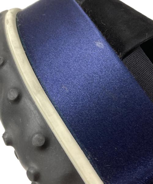 MIU MIU（ミュウミュウ）MIU MIU (ミュウミュウ) プラットフォームサンダル/platform sandals ブラック×ネイビー サイズ:37.5の古着・服飾アイテム