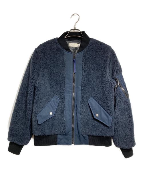 COACH（コーチ）COACH (コーチ) フリースボンバージャケット ネイビー サイズ:46の古着・服飾アイテム