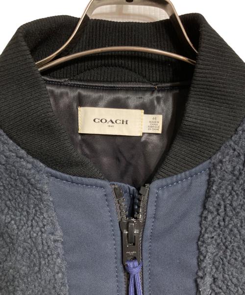 COACH（コーチ）COACH (コーチ) フリースボンバージャケット ネイビー サイズ:46の古着・服飾アイテム