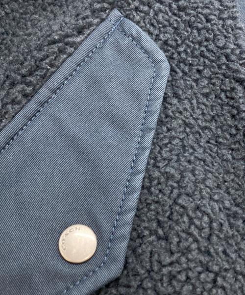 COACH（コーチ）COACH (コーチ) フリースボンバージャケット ネイビー サイズ:46の古着・服飾アイテム