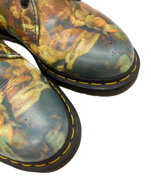 Dr.Martens（ドクターマーチン）Dr.Martens (ドクターマーチン) 絵画プリント3ホールシューズ ブルー×イエロー サイズ:24㎝の古着・服飾アイテム