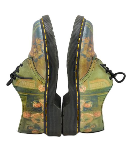 Dr.Martens（ドクターマーチン）Dr.Martens (ドクターマーチン) 絵画プリント3ホールシューズ ブルー×イエロー サイズ:24㎝の古着・服飾アイテム