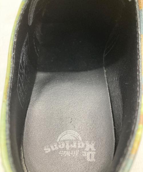 Dr.Martens（ドクターマーチン）Dr.Martens (ドクターマーチン) 絵画プリント3ホールシューズ ブルー×イエロー サイズ:24㎝の古着・服飾アイテム