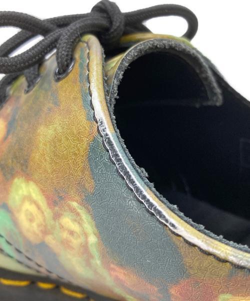 Dr.Martens（ドクターマーチン）Dr.Martens (ドクターマーチン) 絵画プリント3ホールシューズ ブルー×イエロー サイズ:24㎝の古着・服飾アイテム
