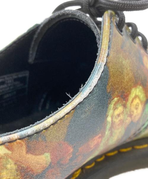Dr.Martens（ドクターマーチン）Dr.Martens (ドクターマーチン) 絵画プリント3ホールシューズ ブルー×イエロー サイズ:24㎝の古着・服飾アイテム