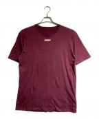 Maison Margielaメゾンマルジェラ）の古着「4ステッチフロントタグTシャツ/Maison Margiela 4-Stitch Cotton T-Shirt」｜ボルドー