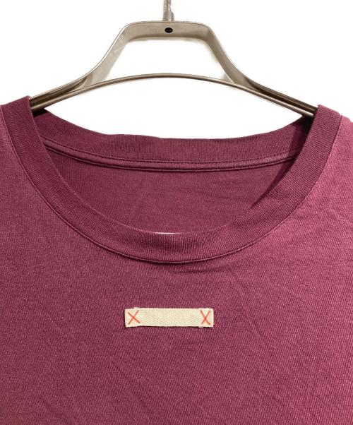 Maison Margiela（メゾンマルジェラ）Maison Margiela (メゾンマルジェラ) 4ステッチフロントタグTシャツ/Maison Margiela 4-Stitch Cotton T-Shirt ボルドー サイズ:48の古着・服飾アイテム