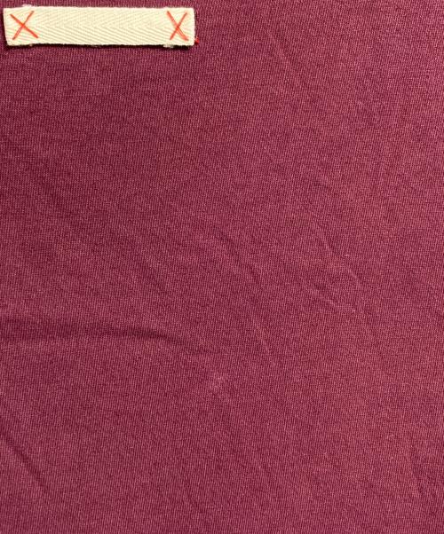 Maison Margiela（メゾンマルジェラ）Maison Margiela (メゾンマルジェラ) 4ステッチフロントタグTシャツ/Maison Margiela 4-Stitch Cotton T-Shirt ボルドー サイズ:48の古着・服飾アイテム