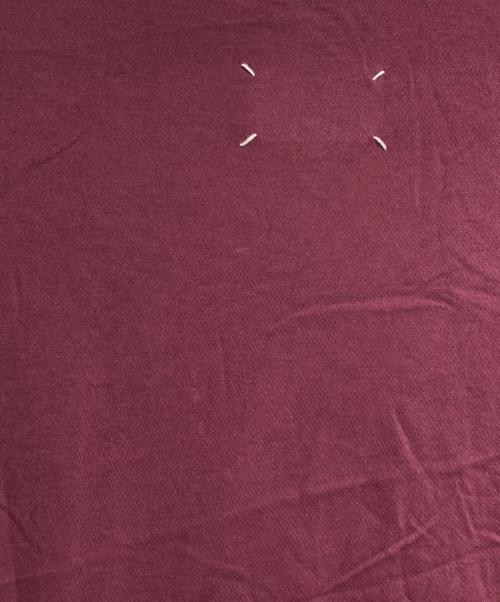 Maison Margiela（メゾンマルジェラ）Maison Margiela (メゾンマルジェラ) 4ステッチフロントタグTシャツ/Maison Margiela 4-Stitch Cotton T-Shirt ボルドー サイズ:48の古着・服飾アイテム