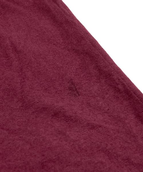 Maison Margiela（メゾンマルジェラ）Maison Margiela (メゾンマルジェラ) 4ステッチフロントタグTシャツ/Maison Margiela 4-Stitch Cotton T-Shirt ボルドー サイズ:48の古着・服飾アイテム