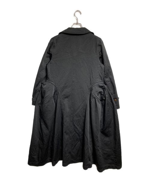 COMME des GARCONS（コムデギャルソン）COMME des GARCONS (コムデギャルソン) ポリエステル縮絨フレアオーバーコート ブラック サイズ:Sの古着・服飾アイテム