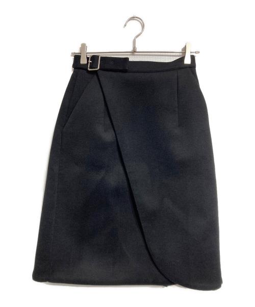 CELINE（セリーヌ）CELINE (セリーヌ) ラップウールスカート/wrap wool skirt ブラック サイズ:34の古着・服飾アイテム